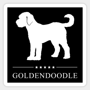 Goldendoodle Dog White Silhouette Magnet